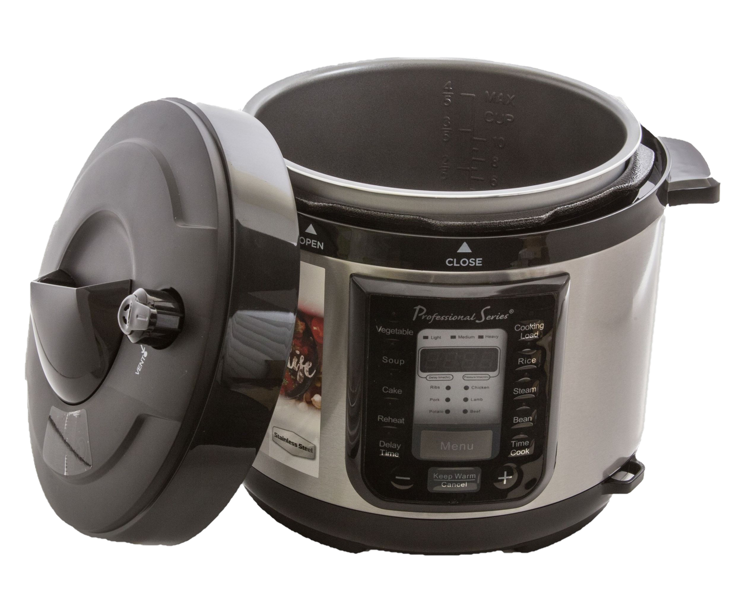 Pressure Cooker, 6 Qt, Stainless Steel