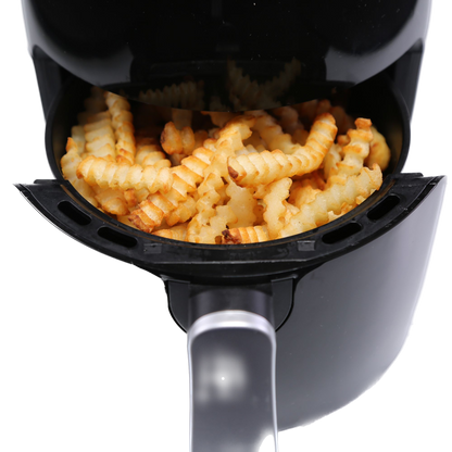 Digital Air Fryer, 5.5L, Black W/ Silver Accents