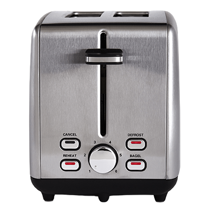 Toaster, 2-Slice, Wide Slot, Stainless Steel